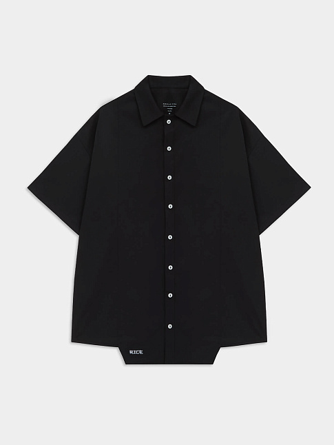 Рубашка KINOMO WITH COLLAR SHORT  (размер S, цвет Черный)