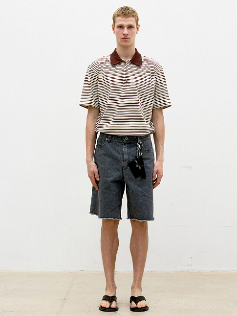 Шорты WASHED CUTOFF DENIM (размер M, цвет Серый)