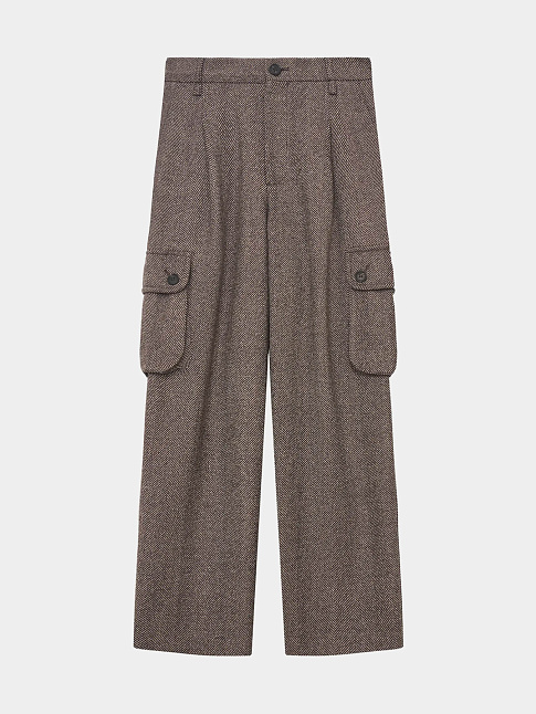 Брюки TWEED HERRINGBONE (размер S, цвет Светло-коричневый)