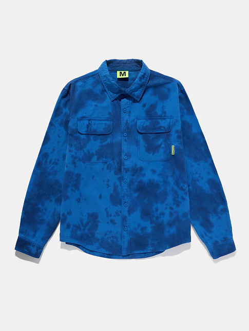 Рубашка DYED LONG SLEEVE WORKER (размер XL, цвет Синий)