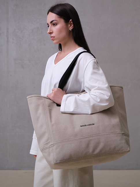 Сумка SHOPPER CANVAS LINE LITE (размер one size, цвет Бежевый)