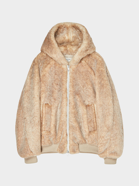 Куртка FAUX-SHEARLING HOODED (размер M, цвет Бежевый)