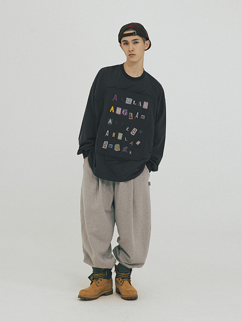 Лонгслив LIBRARY COLLAGE (размер M, цвет Темно-серый)