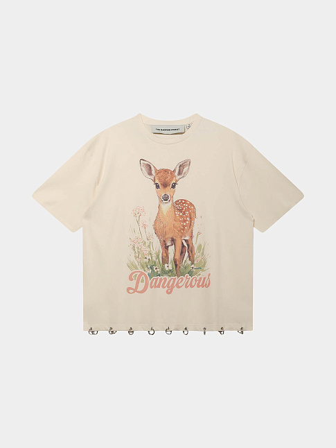 Футболка DEER (размер M, цвет Бежевый)