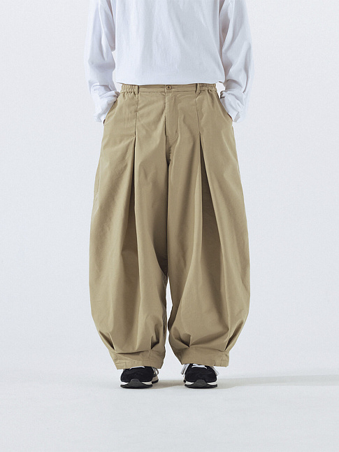 Брюки UNBALANCE LONG TUCK BALLOON (размер L, цвет Бежевый)