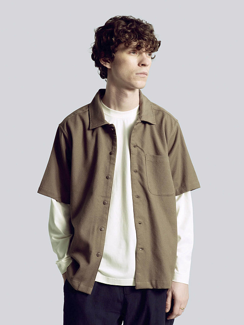 Рубашка BUSEY TEXTURED (размер M, цвет Коричневый)