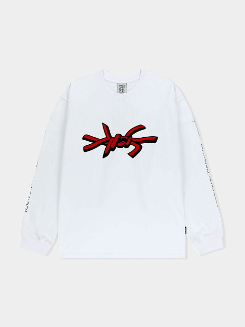 Лонгслив Y.E.S WIRE LOGO (размер XL, цвет Белый)