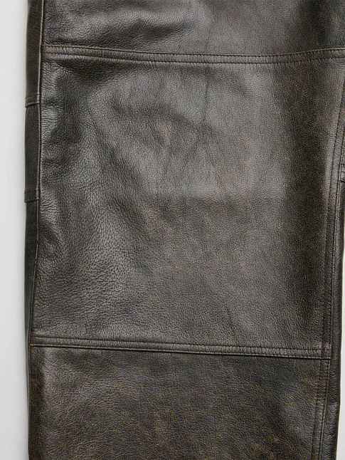 Брюки LEATHER DOUBLE KNEE (размер M, цвет Коричневый)