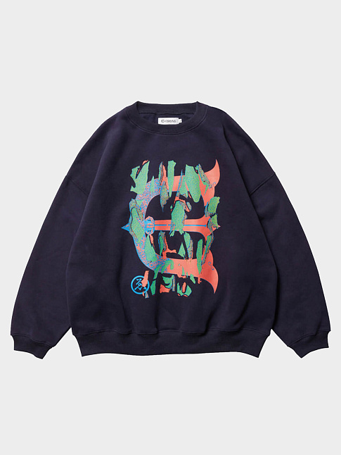 Свитшот SKULL CAMO LOGO (размер L, цвет Синий)