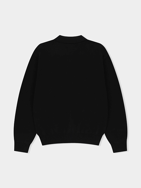 Кардиган KNIT ZIP UP POLO (размер XL, цвет Черный)