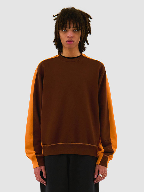 Свитшот TWO-TONE (размер 3XL, цвет Коричневый-Оранжевый)