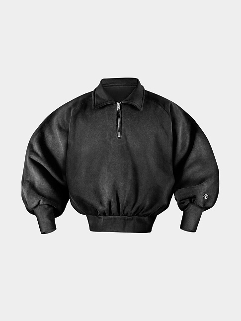 Свитшот CUFF VINTAGE HALF ZIP (размер L, цвет Черный)