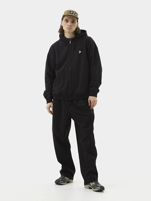 Худи на молнии P LOGO LW (размер XL, цвет Черный)