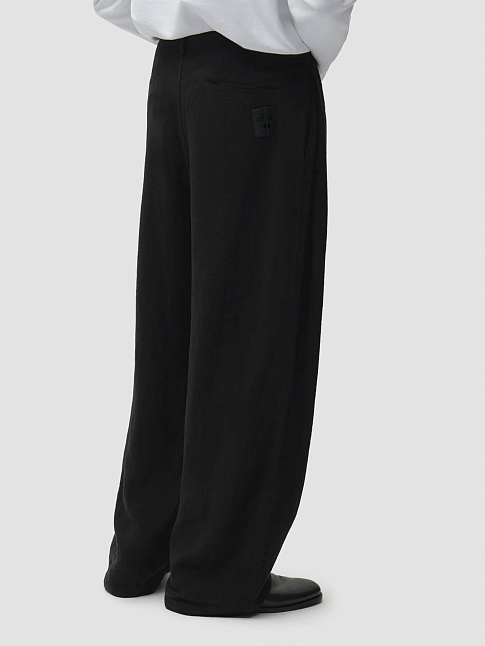 Брюки LINEN SUIT (размер 38, цвет Черный)