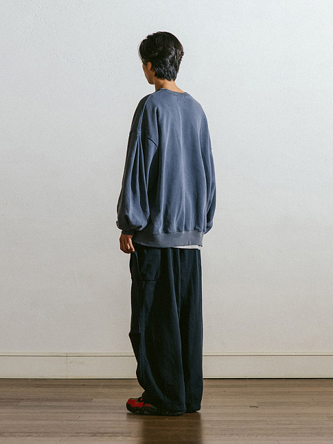 Свитшот VALLEY SALT WASHED (размер one size, цвет Синий)
