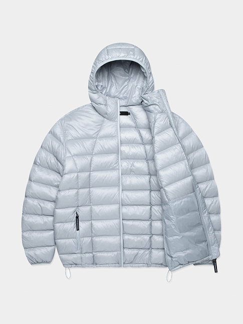Пуховик OVAL GLOBE LIGHT WEIGHT HOODED DOWN (размер M, цвет Светло-серый)