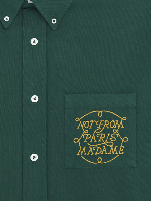 Рубашка SLOGAN TRESSES (размер L, цвет Темно-зеленый)