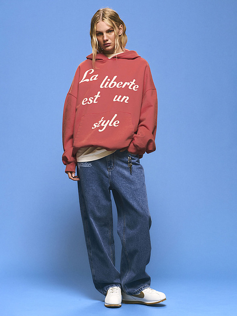 Худи TEMPS DE LIBERTE (размер XS, цвет Красный)