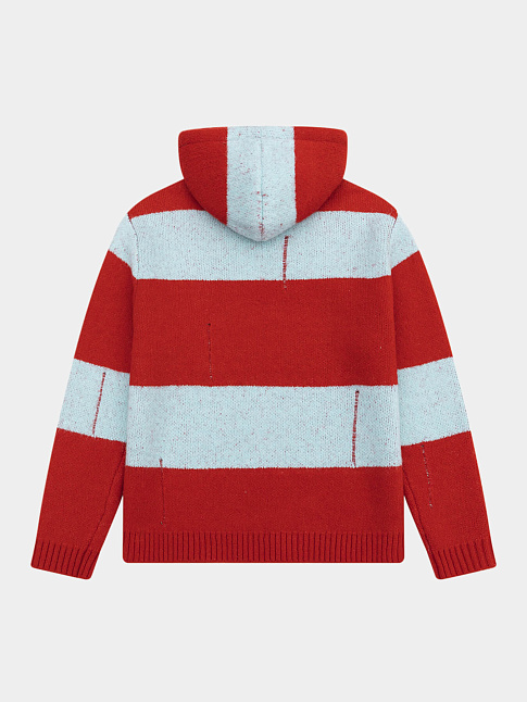Джемпер STRIPES HOOD (размер L, цвет Красный-Голубой)