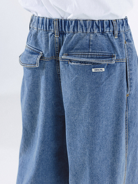 Брюки STONE VINTAGE DENIM BALLOON (размер M, цвет Голубой)