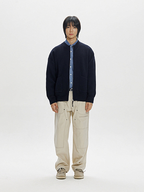 Кардиган WOOL DECK ZIPUP (размер L, цвет Синий)