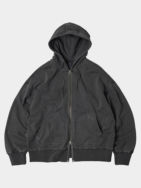 Худи OG PIGMENT DYEING ZIPUP PARKA (размер L, цвет Темно-серый)
