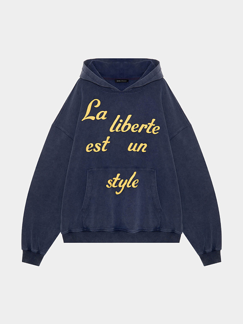 Худи TEMPS DE LIBERTE (размер S, цвет Синий)
