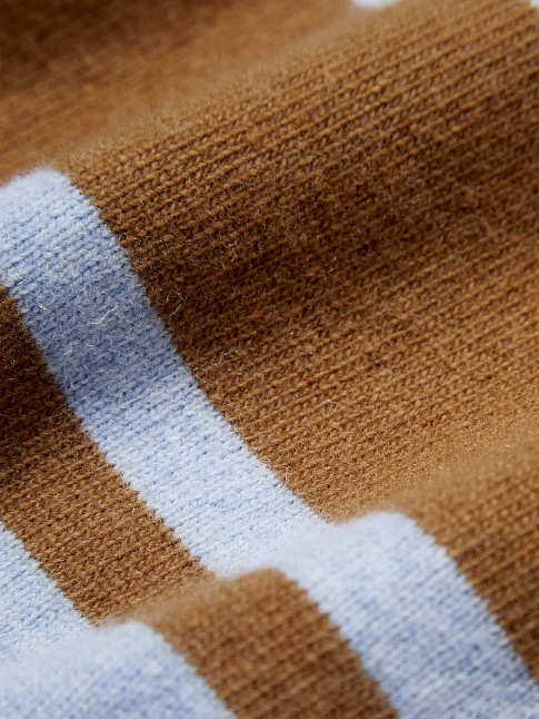 Свитер RUGBY KNIT POLO (размер L, цвет Коричневый-Голубой)