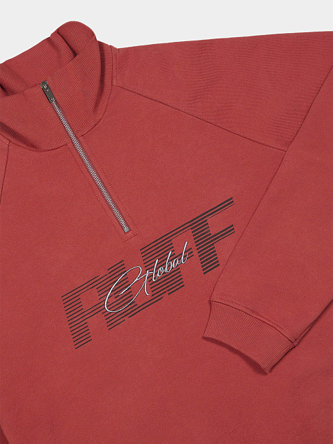 Толстовка на молнии (размер S, цвет Красный)