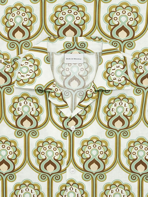 Рубашка TAPISSERIE FLORALE LIN (размер L, цвет Зеленый)