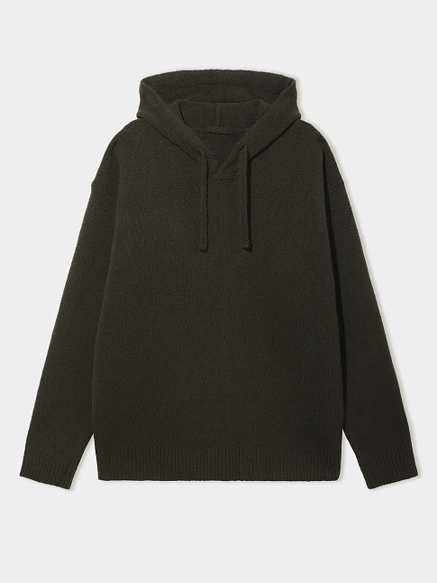 Худи HOODED KNIT (размер 54, цвет Темно-зеленый)