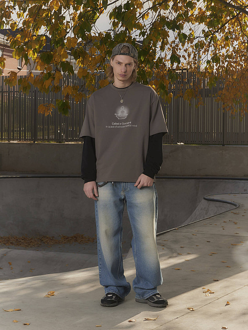 Футболка POP-UP (размер L, цвет Серый)