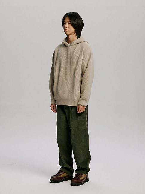 Брюки CORDUROY WIDE ONE TUCK (размер L, цвет Зеленый)