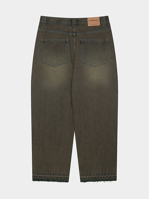 Джинсы CURVED RAW EDGE DENIM WIDE (размер S, цвет Коричневый)