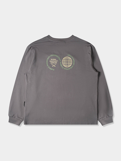 Лонгслив GLOBE LOGO (размер XL, цвет Темно-серый)