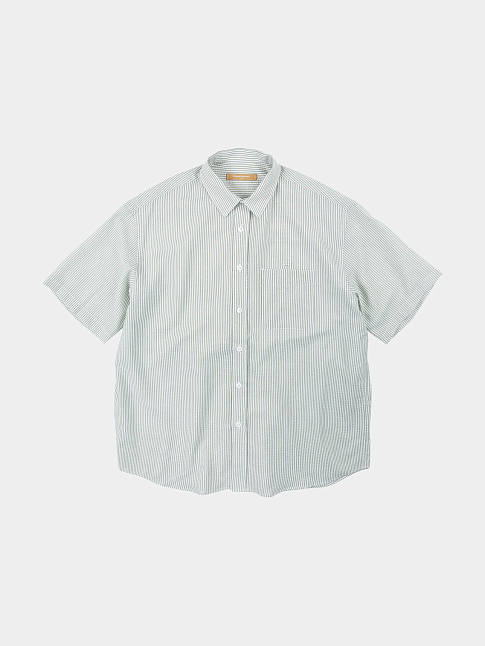 Рубашка OG STRIPE SEERSUCKER HALF (размер M, цвет Зеленый)