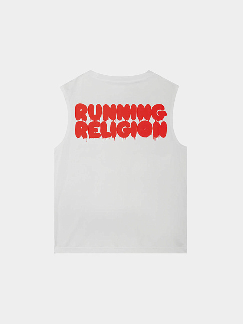 Майка MELTED BUBBLE LOGO MUSCLE (размер XL, цвет Белый)