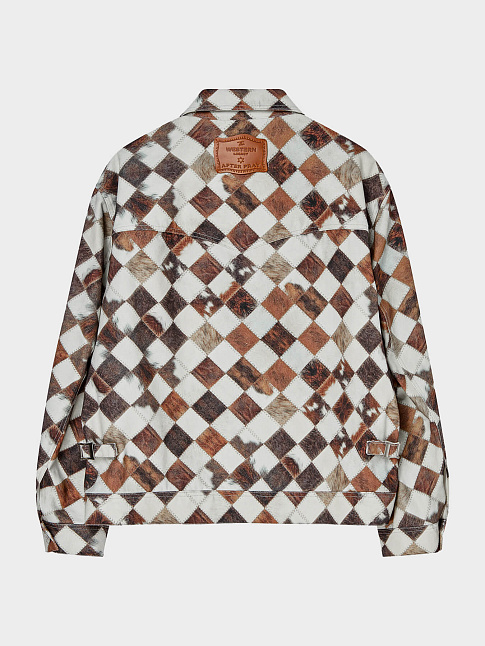 Куртка DAMIER PRINTED TRUCKER (размер M, цвет Коричневый)