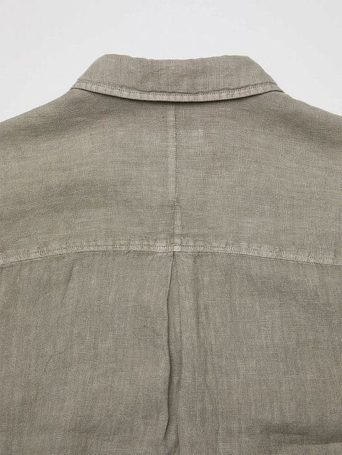 Рубашка LINEN DYED OVERSIZED (размер M, цвет Светло-коричневый)