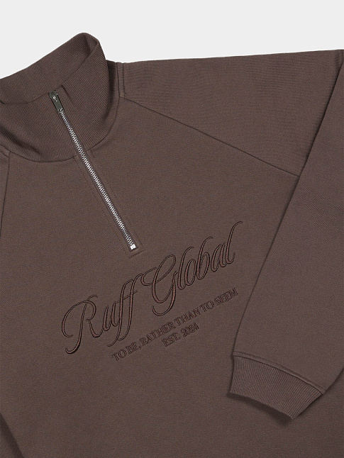 Толстовка на молнии (размер L, цвет Темно-коричневый)