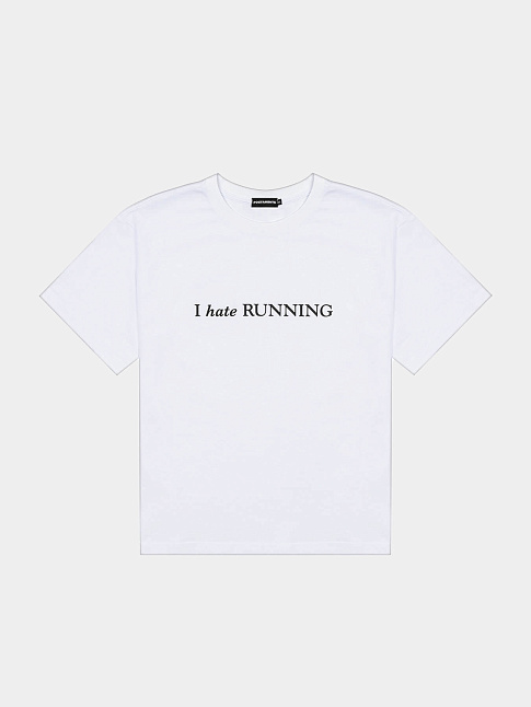 Футболка HATE RUN (размер XXL, цвет Белый)