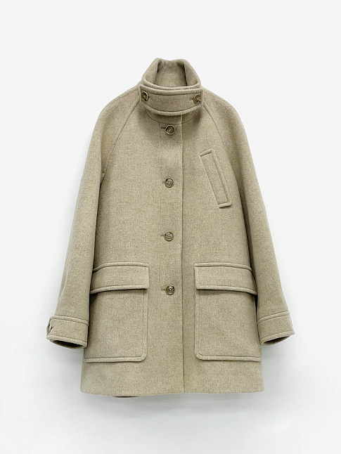 Пальто HIGH NECK HALF (размер one size, цвет Бежевый)