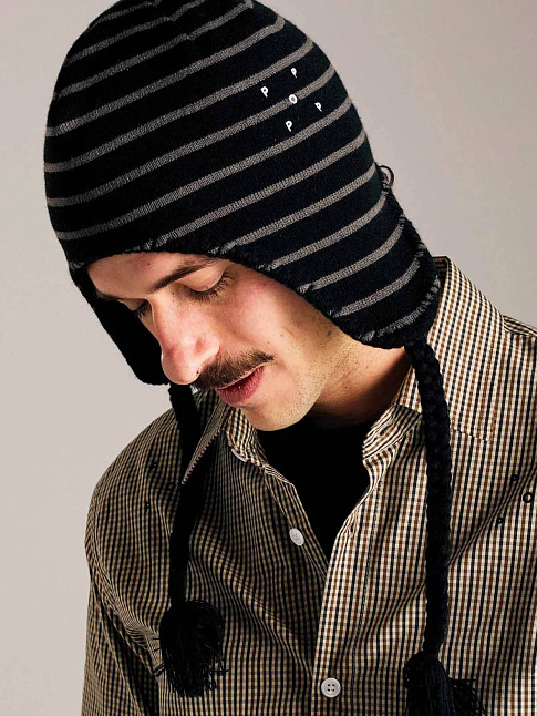 Шапка REVERSIBLE EARFLAP (размер one size, цвет Черный-Серый)