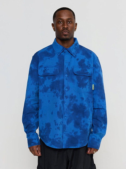 Рубашка DYED LONG SLEEVE WORKER (размер XL, цвет Синий)