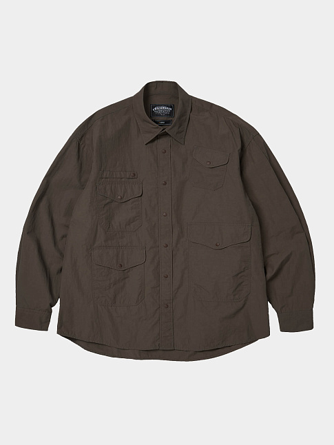 Рубашка NYLON UTILITY POCKET (размер M, цвет Коричневый)