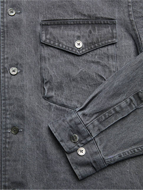 Рубашка OVERSIZED TWO POCKET DENIM (размер M, цвет Серый)