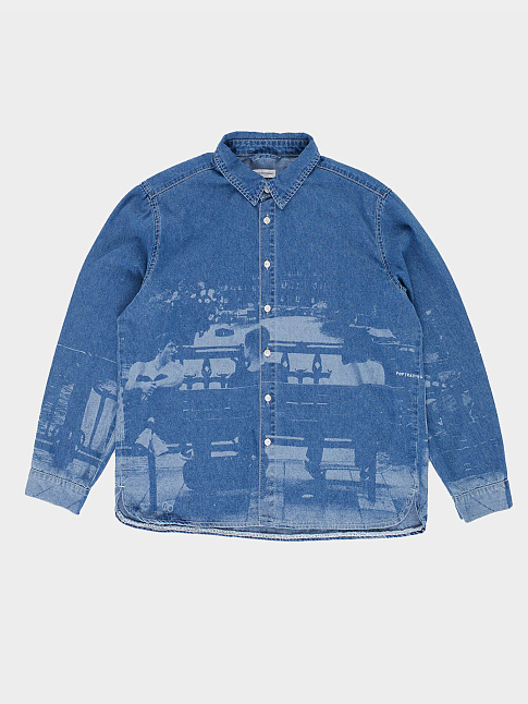 Рубашка PRINTED DENIM (размер XL, цвет Синий)