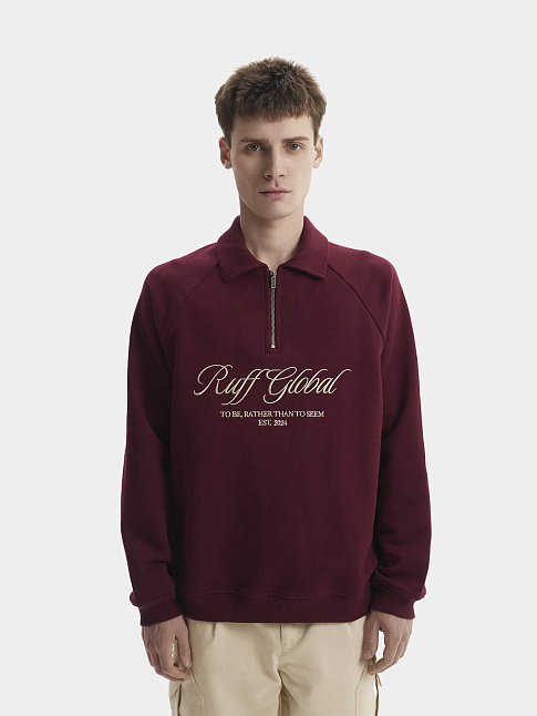 Толстовка HALFZIP SPORT (размер XL, цвет Бордовый)