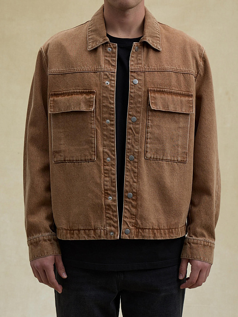 Куртка джинсовая VINTAGE MUD (размер XL, цвет Оранжевый)