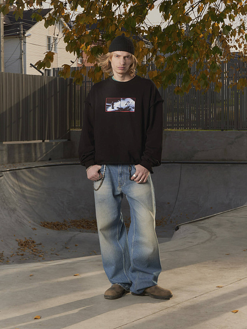 Лонгслив PRESSURE DOUBLE LAYER (размер S, цвет Черный)